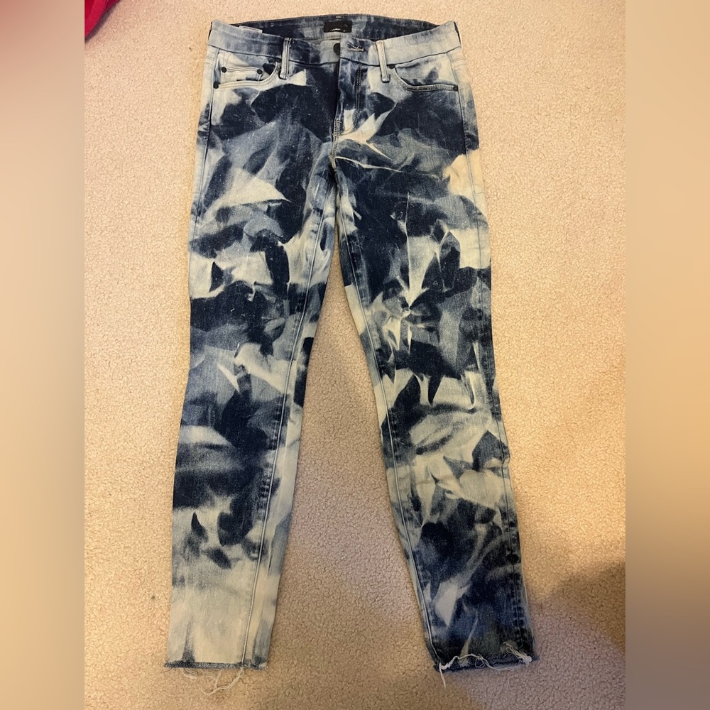 Mother jeans tie dye